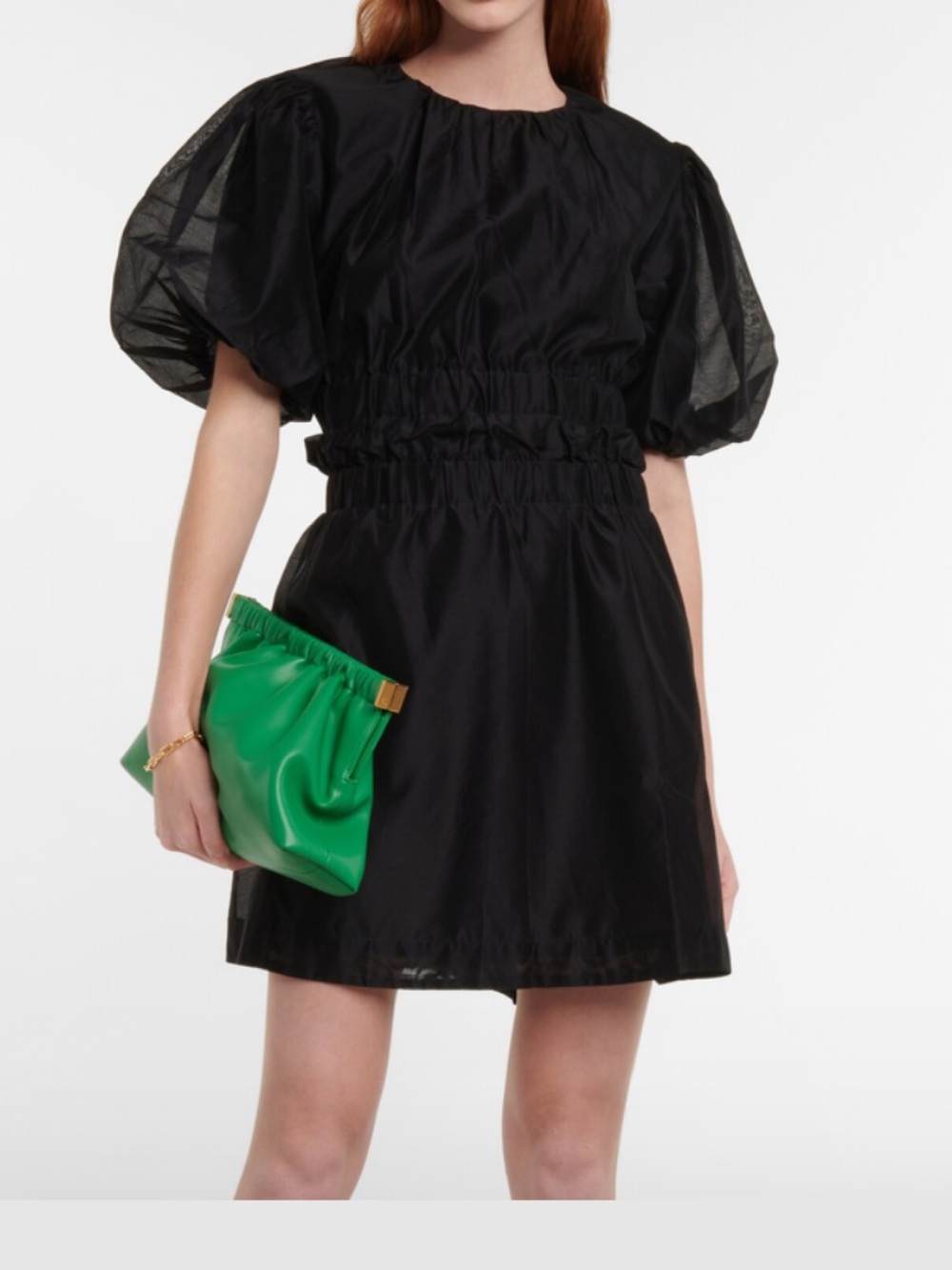 Sir. Size 1 Small Black Puff-Sleeve Mini Dress - Elegant Women's Dress